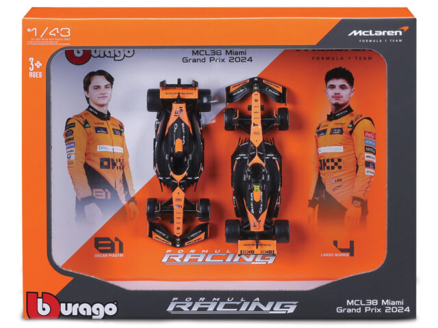 Mclaren MCL38 #4 LANDO NORRIS + #81 OSCAR PIASTRI 2024 - 2 CAR SET