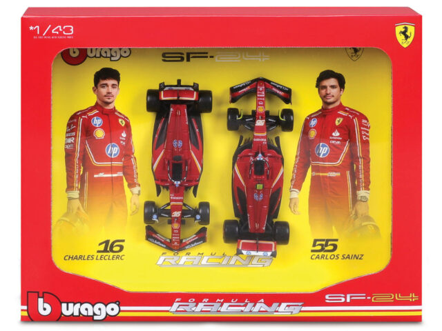 SCUDERIZA FERRARI SF-24 #16 CHARLES LECLERC + #55 CARLOS SAINZ 2024 - 2 CAR SET