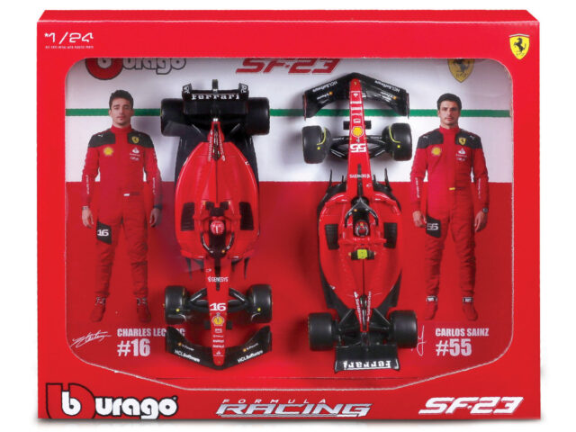 SCUDERIZA FERRARI SF-23 #16 CHARLES LECLERC + #55 CARLOS SAINZ 2023 - 2 CAR SET