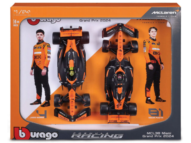 Mclaren MCL38 #4 LANDO NORRIS + #81 OSCAR PIASTRI 2024 - 2 CAR SET