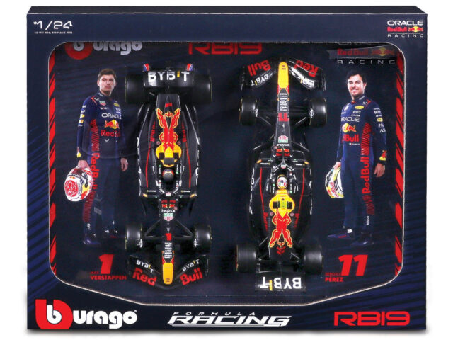 ORACLE RED BULL RACING RB19 #1 MAX VERSTAPPEN + #11 SERGIO PEREZ 2023 - 2 CAR SET