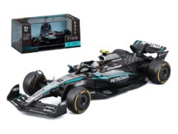 Mercedes Benz Amg W16 #12 Andrea Kimi Antonelli 2025 With Helmet 1:43 Zilver/zwart/turquoise