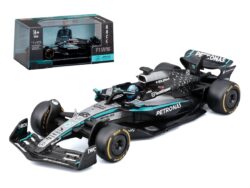 Mercedes Benz Amg W16 #63 George Russell 2025 With Helmet 1:43 Zilver/zwart/turquoise