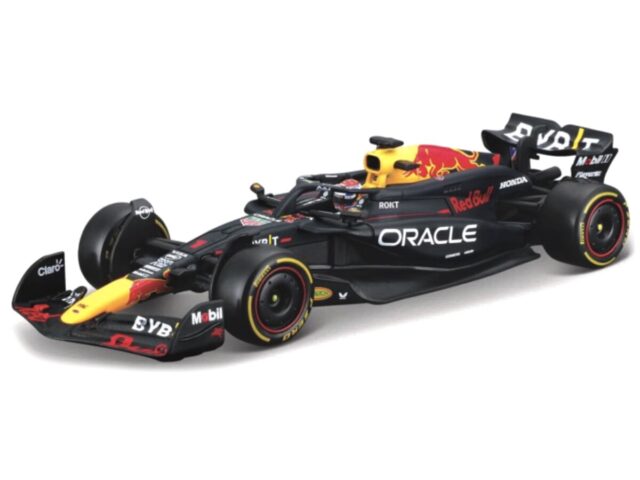 Red Bull Rb20 #1 Max Verstappen 2024 With Helmet 1:24 Donker Blauw/rood/geel