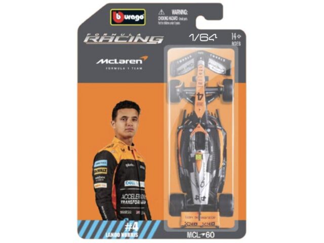 Mclaren Mcl39 #4 Lando Norris 2025 1:64 Oranje/zwart