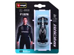 Mercedes Benz Amg W16 #63 George Russell 2025 1:64 Zilver/zwart/turquoise