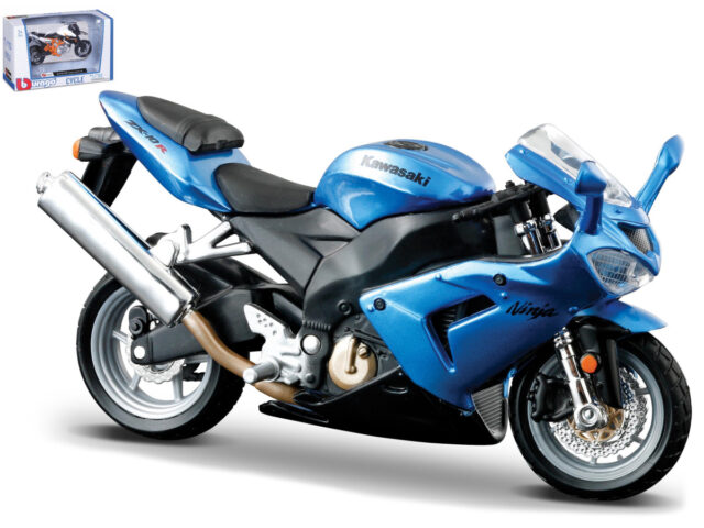 Kawasaki Ninja Zx-10r 1:18 blauw metalic