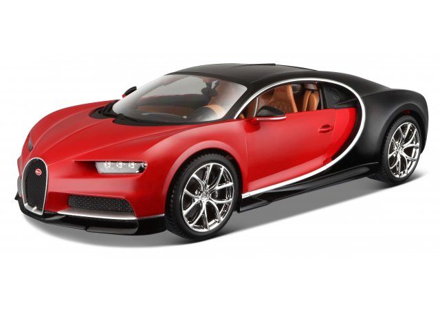 Bugatti Chiron rood/zwart Bburago