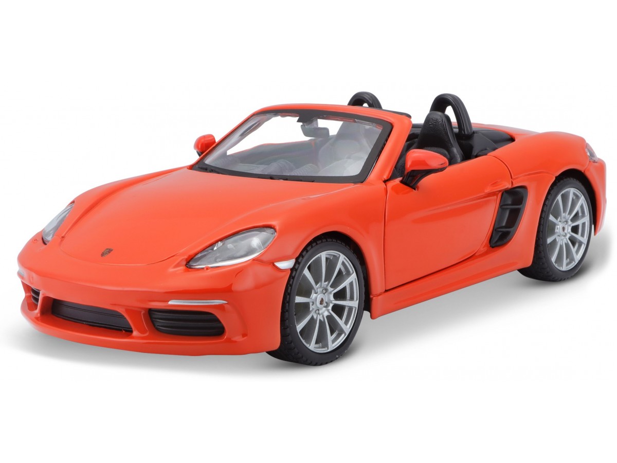 Porsche 718 Boxster Cabriolet 1:24 oranje | Bburago.nl