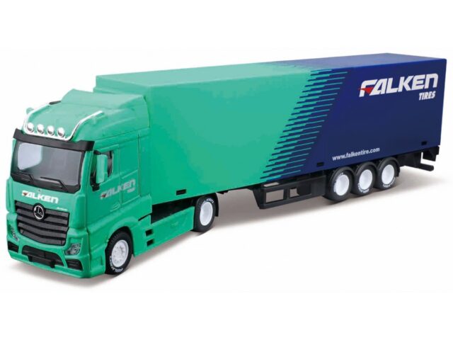 Mercedes Benz ACTROS GIGASPACE "FALKEN TIRES" STREET FIRE Haulers with Trailer