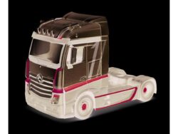 Mercedes Benz Actros Gigaspace 1:43 Zilver/zwart/turquoise