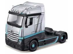Mercedes Benz Actros Gigaspace 1:43 Zilver/zwart/turquoise