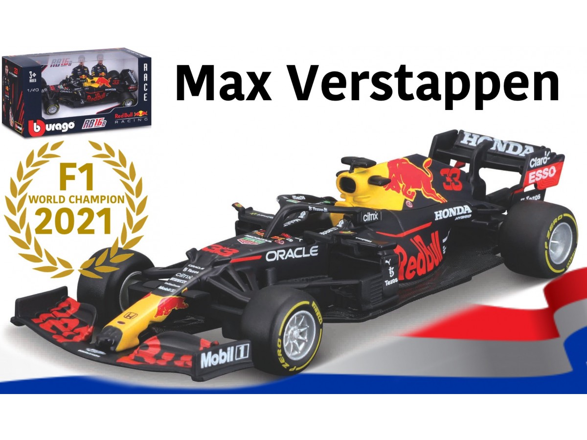 Fabrikant Vaag formule Red Bull RB16B #33 Max Verstappen Formule 1 seizoen 2021 modelauto schaal  1:43 | Bburago Nederland