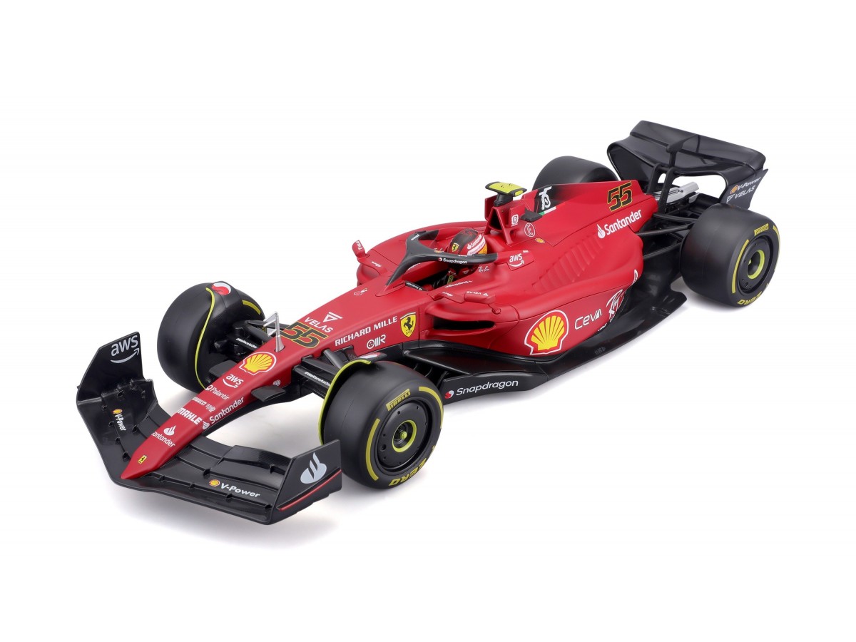Manieren Leven van Shetland Ferrari F1-75 #55 Carlos Sainz Formule 1 seizoen 2022 schaal 1:18 | Bburago  Nederland