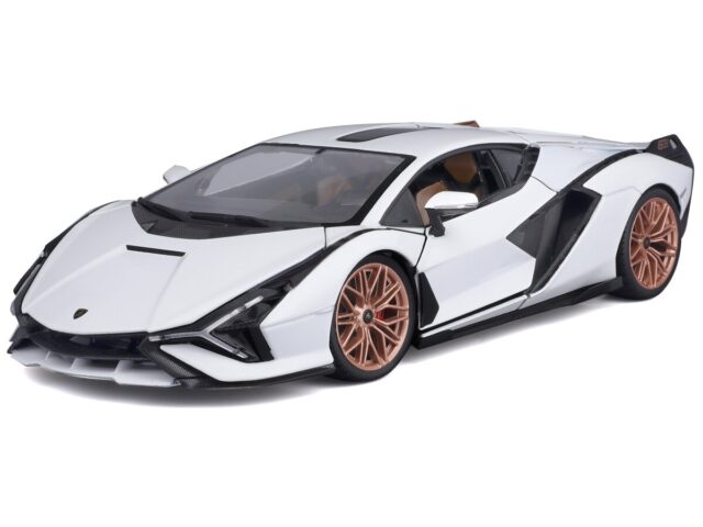 Lamborghini Sian FKP 37 2019 modelauto schaal 1:18 wit/zwart