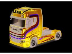 Scania S730 Highline Cab 1:43 Blauw/wit/groen