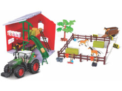 BBURAGO FARMLAND PLAYSET - HORSE STABLE WITH FENDT 1050 TRACTOR