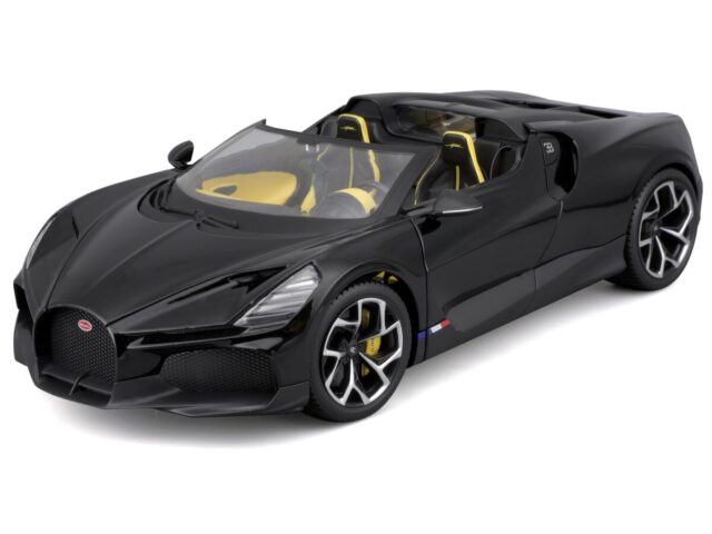 Bugatti W16 Mistral Cabriolet 1:18 Zwart