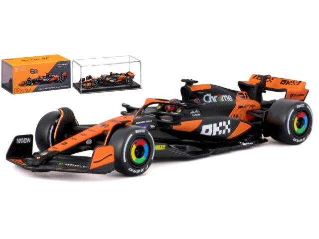 Mclaren Mcl 38 #81 Oscar Piastri 2024 With Helmet 1:43 Oranje/zwart