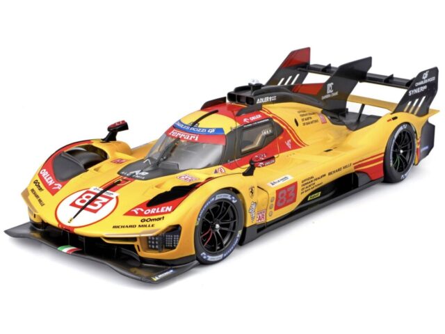 Ferrari 499p #83 Kubica/yifei/scarcman 24h Le Mans 2024 1:24 Geel/rood/zwart