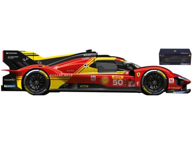 Ferrari 499P #50 FUOCO/NIELSEN/MOLINA LMS HYPERCAR CHAMPION 24H LE MANS 2024 (Acrylic Case+Stand)