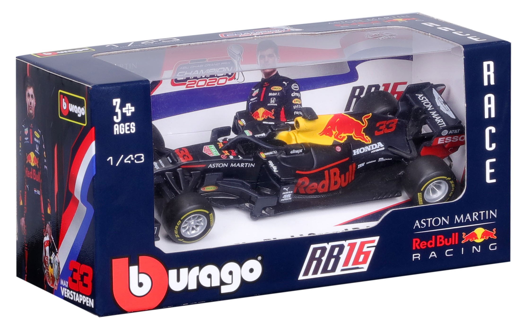 Red Bull Honda Max Verstappen winnaar GP Abu Dhabi modelauto 1:43 | Bburago Nederland